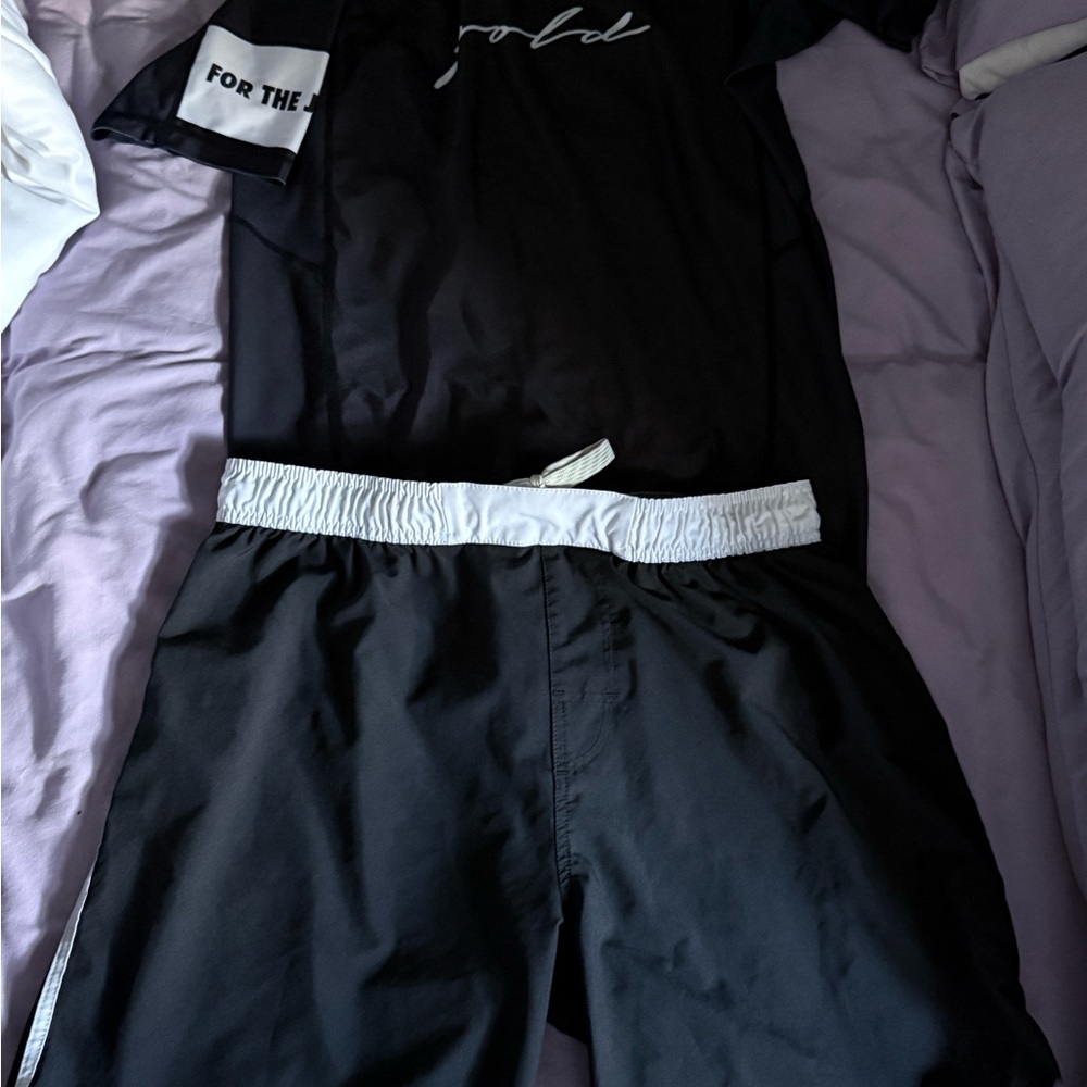 Gold BJJ Black and White No Gi Kit
